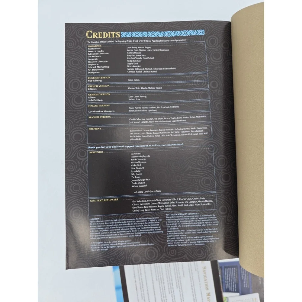 Breath of the Wild Guidebook Hardcover legend of‎ Zelda With Map